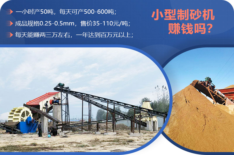 小型制砂机赚钱吗？小型制砂机图片及价格
