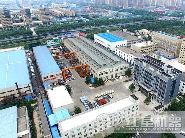 红星破碎机厂家俯视图